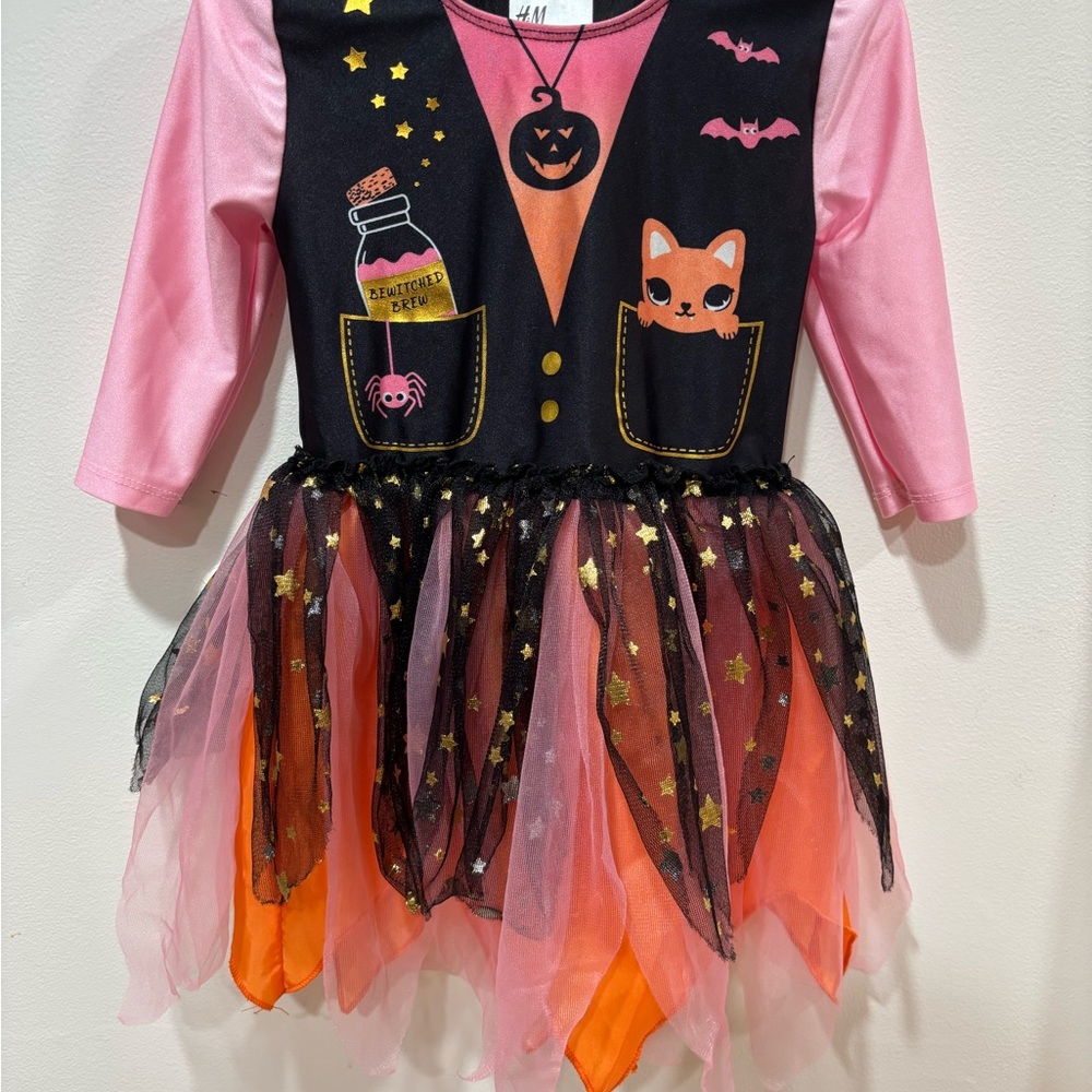 Rare H&M Halloween‎ witch tutu dress toddler girls 4 yrs old - Picture 2 of 3